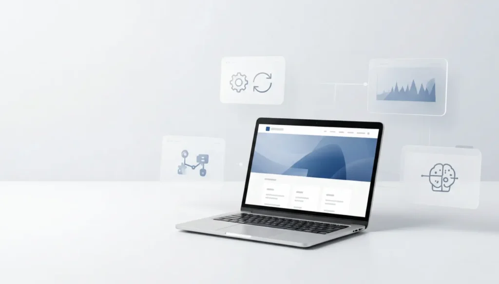 Beheerde zakelijke website met technische monitoring, koppelingen en AI-ondersteuning